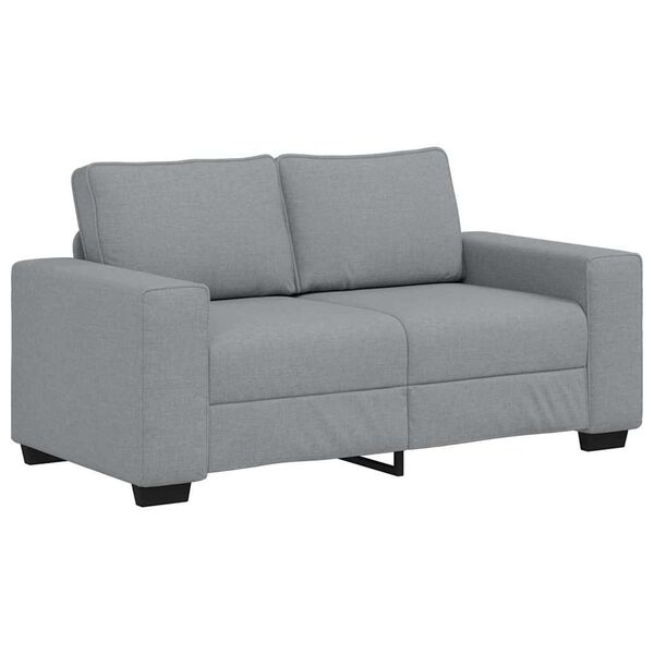 vidaXL 2-Sitzer-Sofa Hellgrau 120 cm Stoff