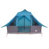 vidaXL Tipi Zelt mit Dach mit Speicher Blau 364 x 281 x 257 cm Taft