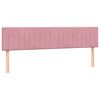 vidaXL Boxspringbett mit Matratzen Rosa 180x210 cm Samt