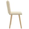 vidaXL Esszimmerstühle 2 Stk. Creme Stoff