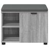 vidaXL Flurbank mit Kissen mit Regal Graues Sonoma 60 x 38 x 46 cm