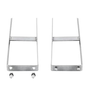 vidaXL Pfostentr&auml;ger 2 Stk. f&uuml;r WPC Zaun Stahl 40 cm