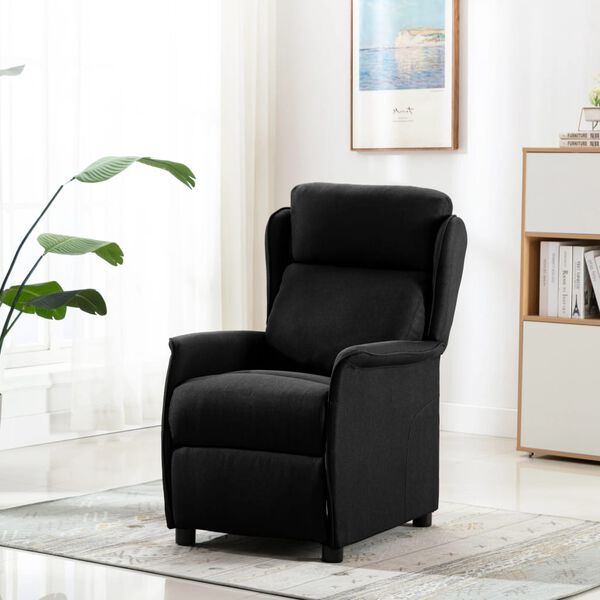 vidaXL Relaxsessel Schwarz Stoff