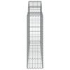 vidaXL Gabionen mit Hochbogen 25Stk. 200x30x100/120cm Verzinktes Eisen