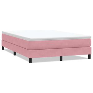 vidaXL Boxspringbett ohne Matratze Rosa 160x210 cm Samt