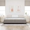 vidaXL Boxspringbett mit Matratze Taupe 200 x 200 cm Stoff