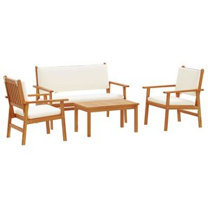 vidaXL Gartensofa-set 4 Stk. 4-Sitzanzahl Braun Massivholz Akazie