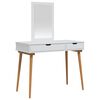 vidaXL Schminktisch-Set FAUSKE 2 pcs Wei&szlig; 100 x 50 x 143 cm