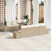 vidaXL Gartensofa-set mit Kissen mit Speicher 9 pcs Beige und Creme