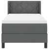 vidaXL Boxspringbett mit Matratze Dunkelgrau 200 x 80 cm Polyester