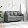 vidaXL 2-Sitzer-Sofa Hellgrau 120 cm Stoff