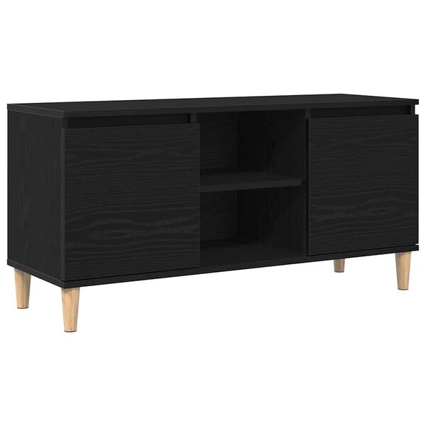 vidaXL TV-Schr&auml;nk Schwarz Eichen-Optik 102 x 35 x 50 cm Holzwerkstoff