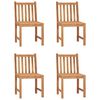vidaXL 5-teiliges Garten-Ess-Set 140 x 80 cm Massivholz Teak