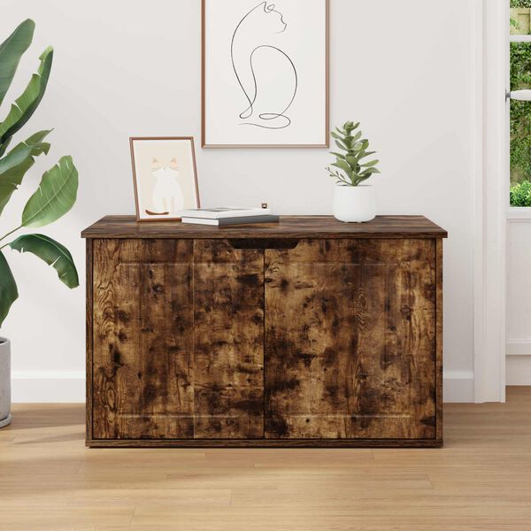 vidaXL Katzenhaus Ger&auml;ucherte Eiche 85 x 55 x 50,5 cm Holzwerkstoff