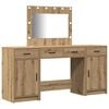 vidaXL Schminktisch 3 Stk. Braun 78,5 x 41 x 135 cm Holzwerkstoff