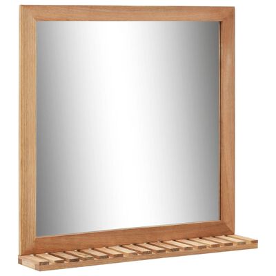vidaXL Badezimmerspiegel 60×12×62 cm Walnuss Massivholz