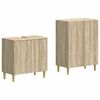 vidaXL 2-teiliges Badezimmer Schrank Set DELFT Sonoma-Eiche
