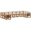 vidaXL Outdoor-Sofagarnitur 10 pcs Natur Massivholz Akazie