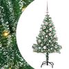 vidaXL K&uuml;nstlicher Weihnachtsbaum beschneit mit LED Licht 120 cm