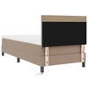 vidaXL Boxspringbett mit Matratze Cappuccino 90 x 190 cm Kunstleder