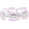 vidaXL Sofagarnituren 6 pcs Natur und Beige Massivholz Akazie