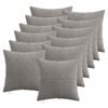 vidaXL Kissenbezug 12 stk. ALMELO Hellgrau 50 x 50 cm Cord