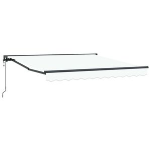 vidaXL Einziehbare Markise Wei&szlig; 300 x 250 cm Aluminium und Stoff
