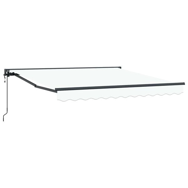 vidaXL Einziehbare Markise Wei&szlig; 300 x 250 cm Aluminium und Stoff