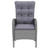 vidaXL 7-tlg. Garten-Essgruppe Poly Rattan Grau