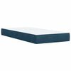 vidaXL Boxspringbett mit Matratze Blau 100x200 cm Samt