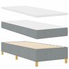 vidaXL Boxspringbett mit Matratze mit LED Hellgrau 80 x 200 cm Stoff