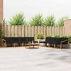 vidaXL Outdoor-Sofagarnitur mit Kissen 9 pcs Nat&uuml;rlich und Schwarz