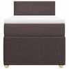 vidaXL Boxspringbett mit Matratze Dunkelbraun 90x200 cm Stoff