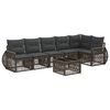 vidaXL Gartensofa-set 7 stk. Grau und Dunkelgrau Poly-Rattan