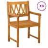 vidaXL Bank Outdoor 8 pcs Natur 56 x 55,5 x 90 cm Massivholz Akazie