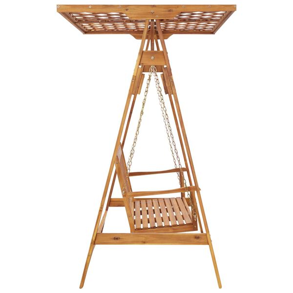 vidaXL Hollywoodschaukel mit Spalier Massivholz Akazie
