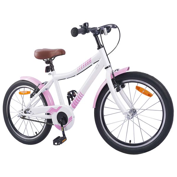 vidaXL Kinderfahrrad 18 Zoll f&uuml;r 5-7 Jahre alt Hellrosa