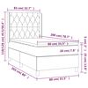 vidaXL Boxspringbett mit Matratze & LED Schwarz 80x200 cm Stoff