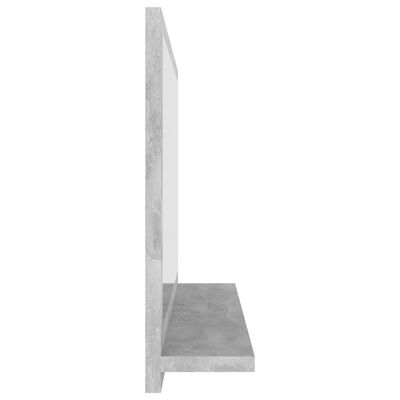 vidaXL Badspiegel Betongrau 60x10,5x37 cm Holzwerkstoff