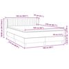 vidaXL Boxspringbett mit Matratze Hellgrau 160x210 cm Samt