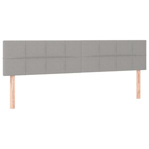 vidaXL Kopfteile Hellgrau 160x5x78/88 cm Stoff