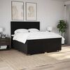 vidaXL Boxspringbett mit Matratze Schwarz 180x200 cm Stoff