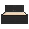 vidaXL Bettgestell mit Kopfteil ohne Matratze Schwarz 90x200 cm