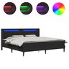 vidaXL Bettgestell mit Matratze 180 x 200 cm Schwarz