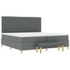 vidaXL Boxspringbett mit Matratze Dunkelgrau 200 x 200 cm Stoff