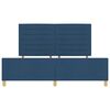 vidaXL Bettgestell mit Kopfteil Blau 180 x 200 cm Stoff