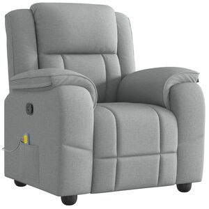 vidaXL Massagesessel Hellgrau Stoff