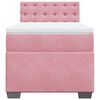 vidaXL Boxspringbett mit Matratze Rosa 90x190 cm Samt