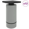 vidaXL M&ouml;belbeine Verstellbar 12 Stk. Wei&szlig; 64 x 64 x 100 mm PP