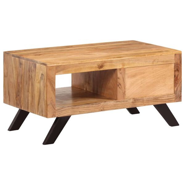 vidaXL Couchtisch Massivholz Akazie 90x50x45 cm